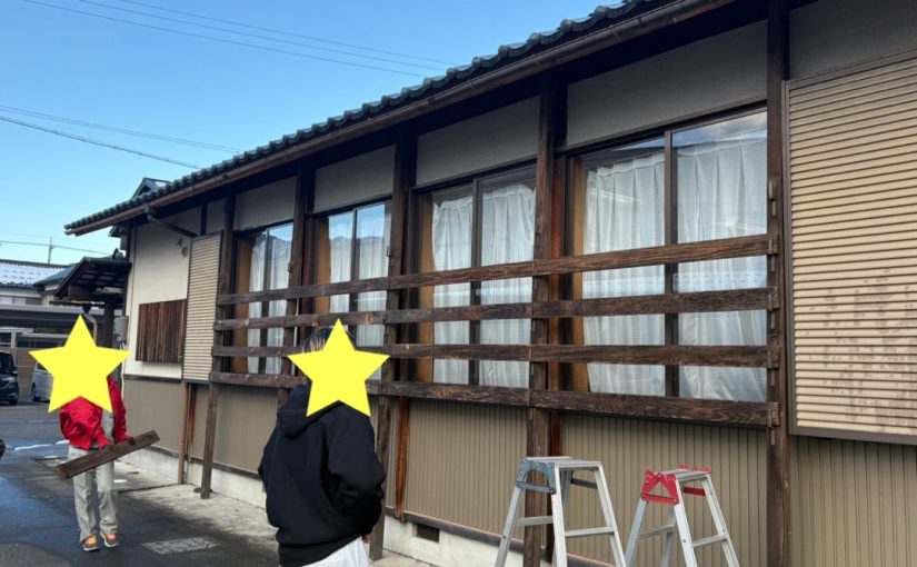 (自治活動)秋葉集会所・稲荷秋葉神社の雪囲い【春日二丁目東区】